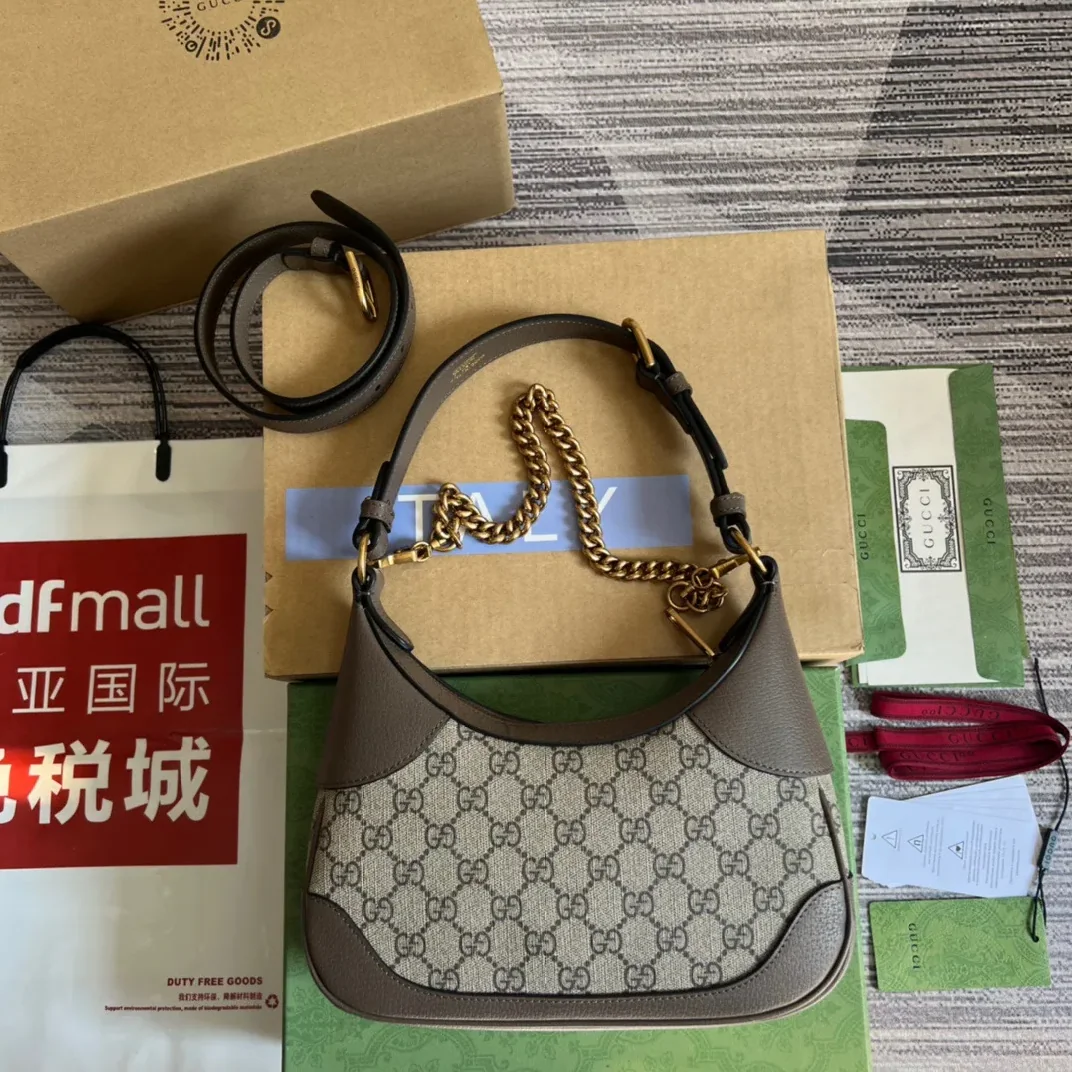 Gucci Aphrodite Small Shoulder Bag Brown / AABE9 Gucci Aphrodite Small Shoulder Bag Brown / AABE9