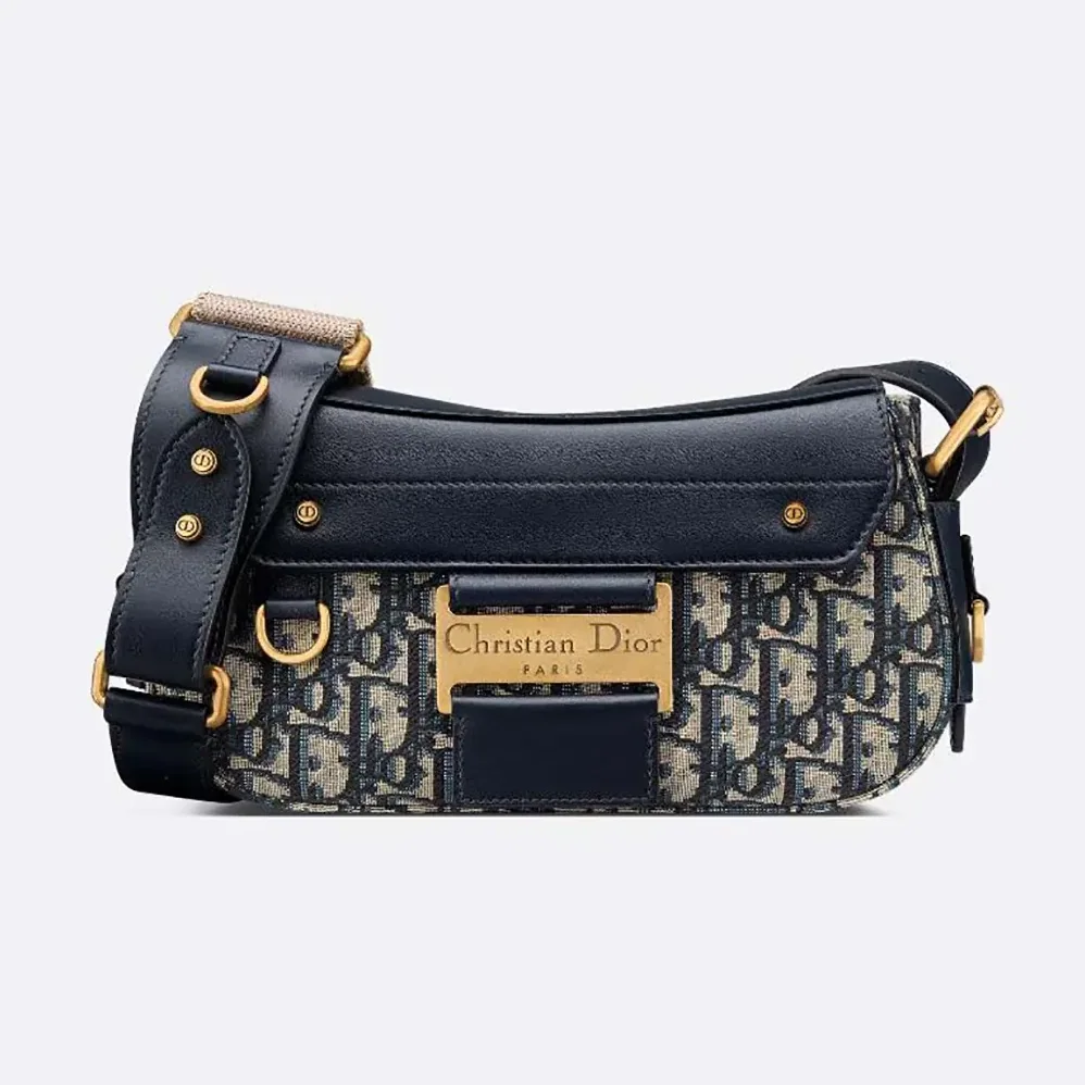 Dior Small Streetchic Bag Blue Dior Oblique Jacquard and Smooth Calfskin for Women Dior Small Streetchic Bag Blue Dior Oblique Jacquard and Smooth Calfskin for Women