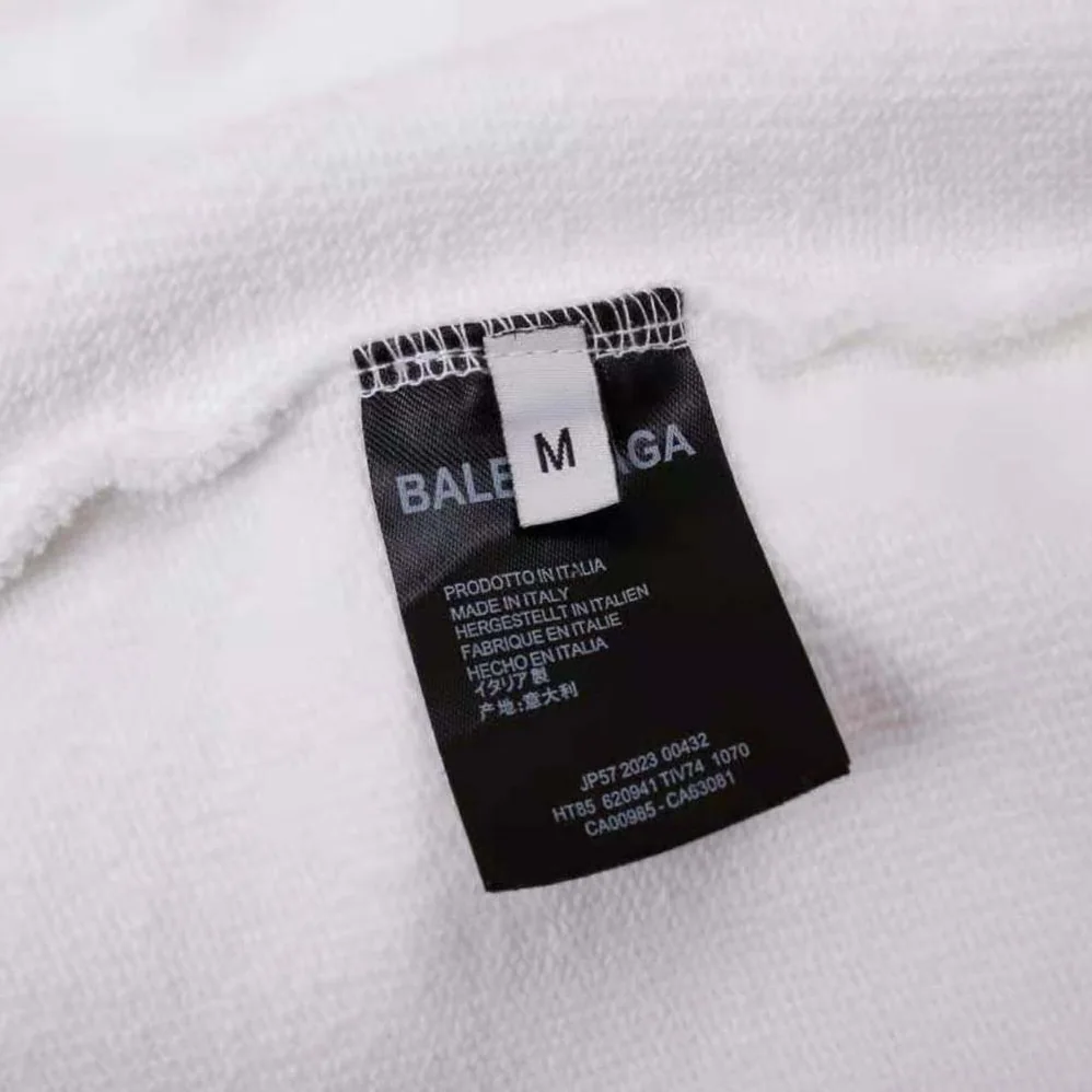 Balenciaga Hand Drawn BB Icon Hoodie Large Fit in White and Black for Women