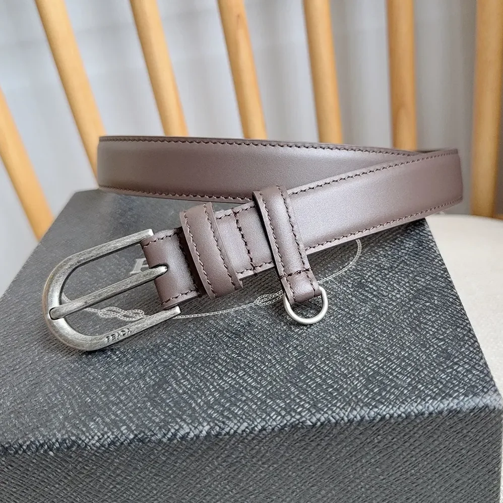 Prada Antiqued Leather Belt for Women