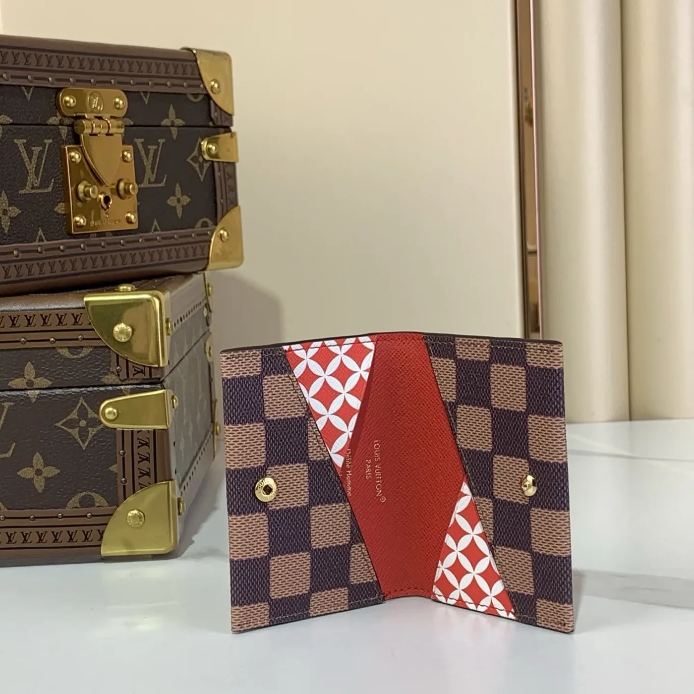 Louis Vuitton Slim Card Holder Wallet Brown / Louis Vuitton Slim Card Holder Wallet Brown /