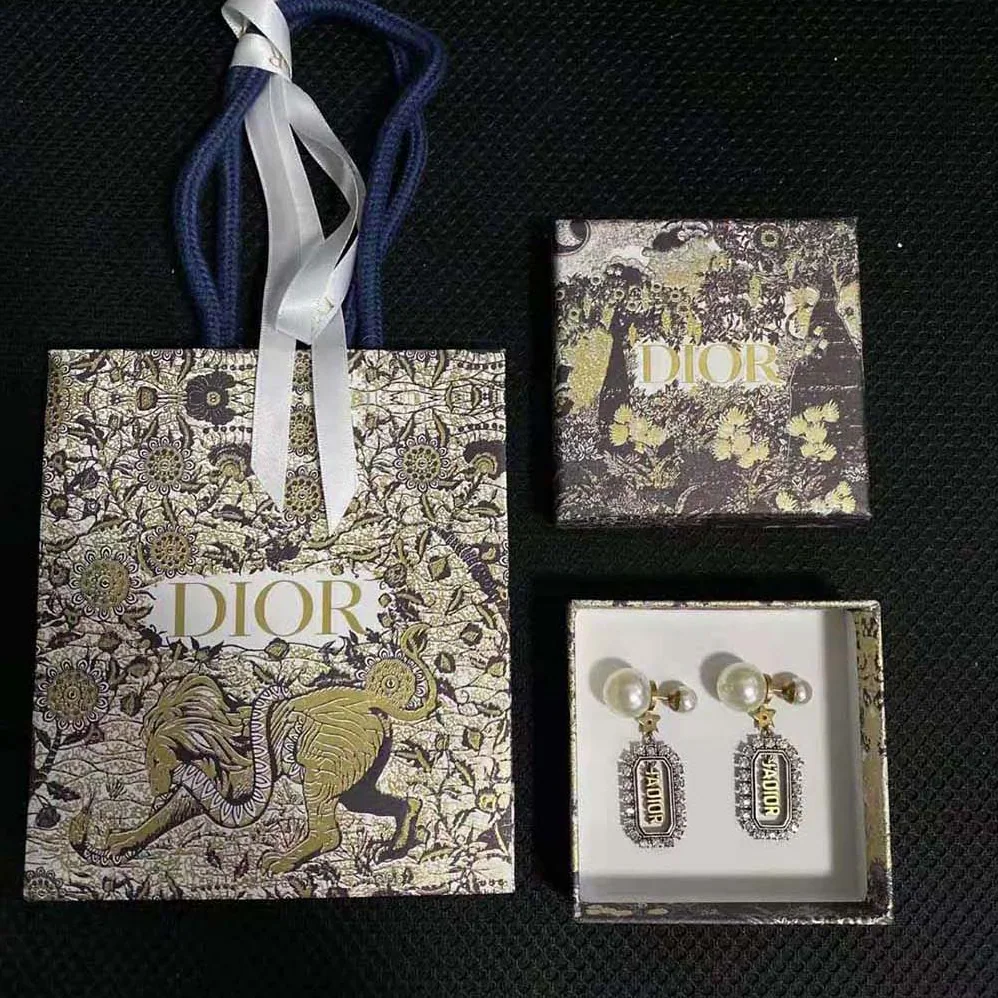 Dior Tribales Earrings Antique Gold and Palladium for Women in Finish Metal Dior Tribales Earrings Antique Gold and Palladium for Women in Finish Metal
