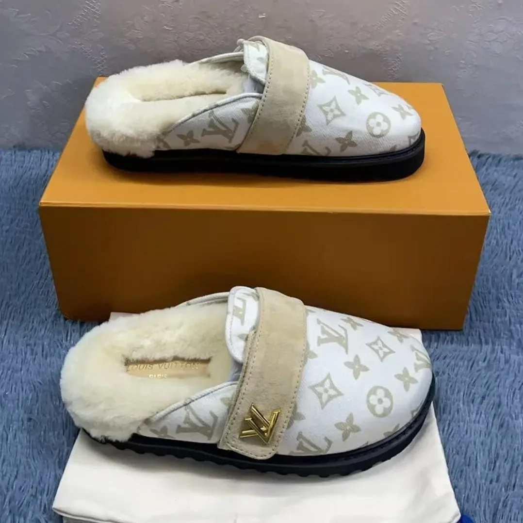 Louis Vuitton LV Cosy Flat Comfort Clog White 1ADD6V