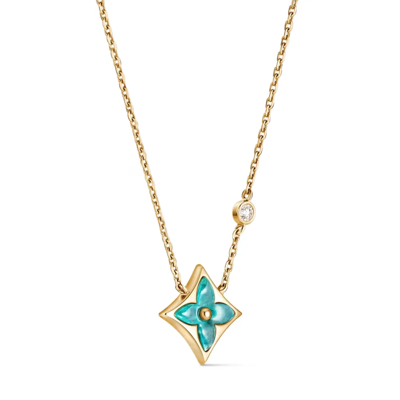 Louis Vuitton Color Blossom BB Star Pendant Necklace Gold in Toned