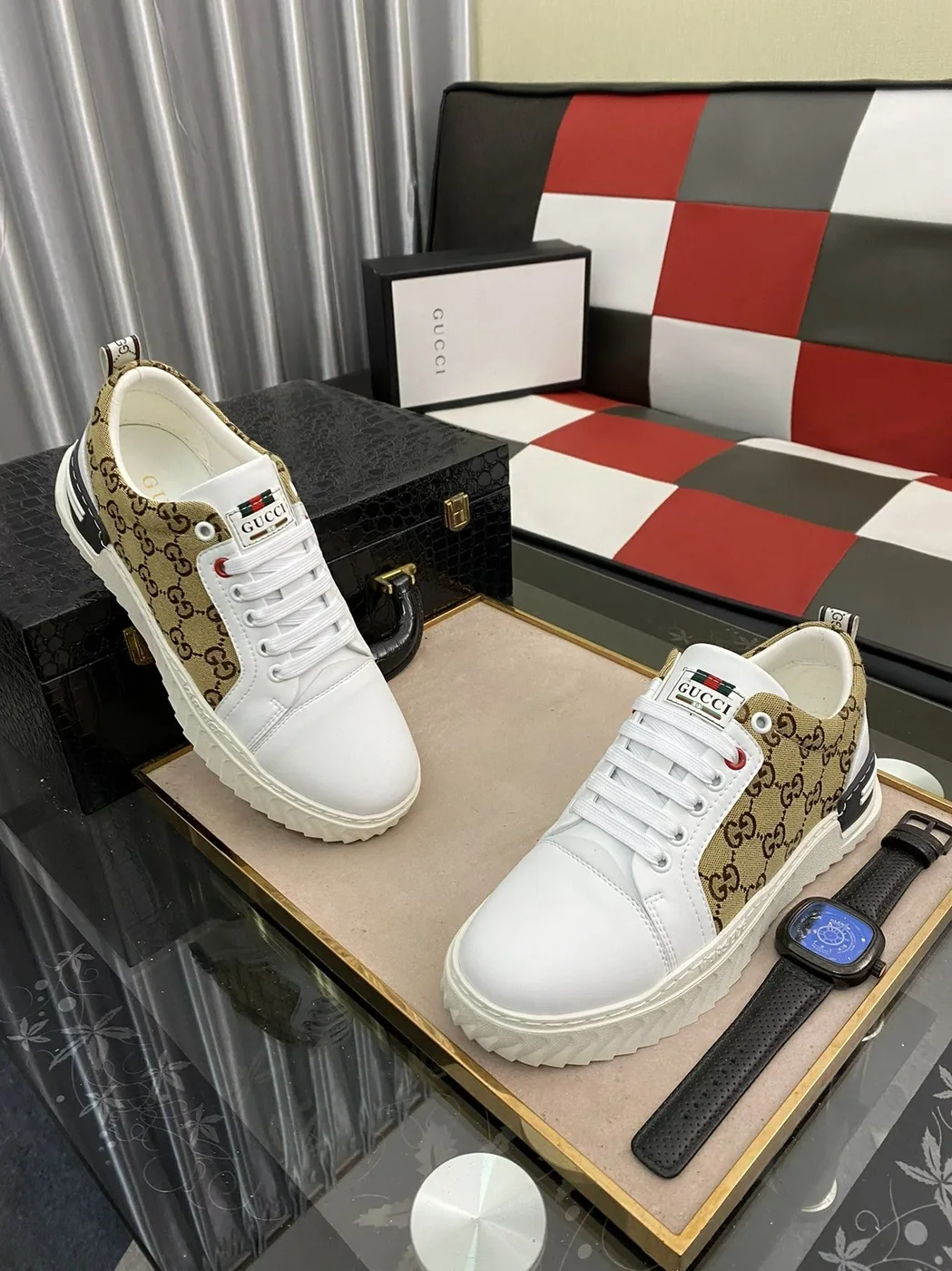 Gucci GG Ace Sneaker Yellow And White for Men