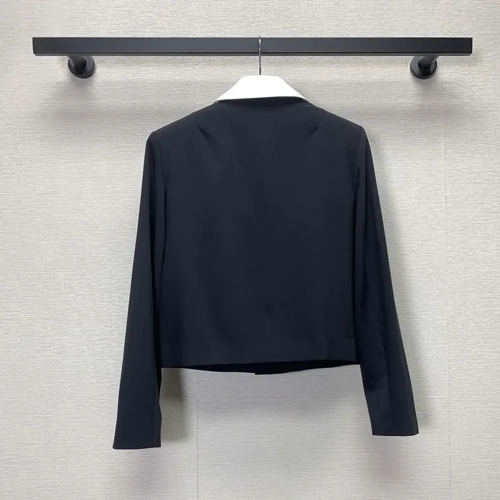 Prada Single-breasted Wool and Satin Jacket for Women
