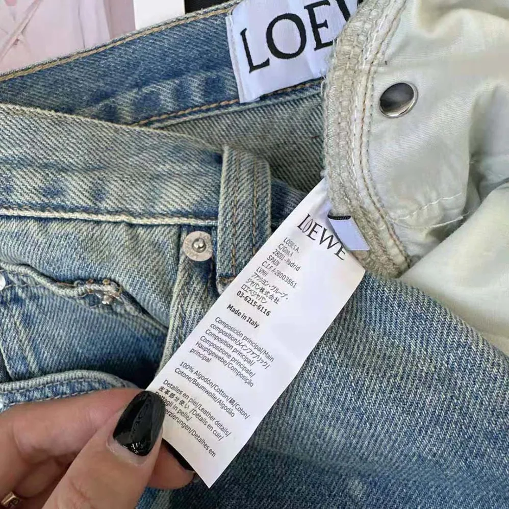 Loewe Fish Shorts in Denim for Women Loewe Fish Shorts in Denim for Women