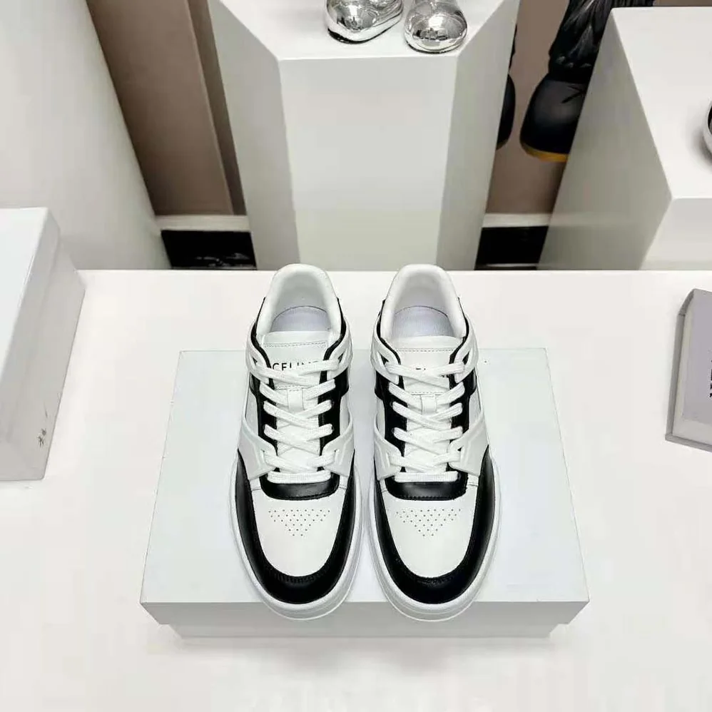 Celine CT-07 Celine Trainer Low Lace-up Sneaker in Calfskin for Men in Black