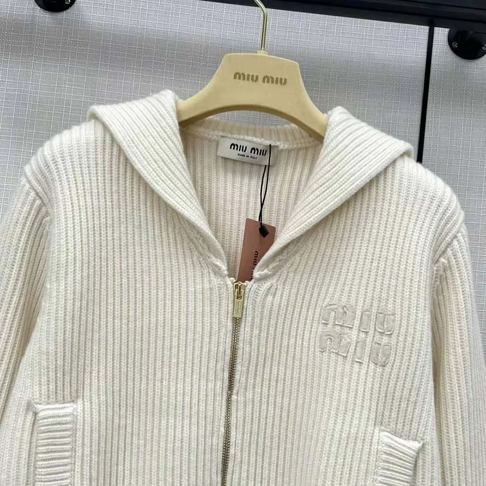 Miu Miu Wool and Cashmere Knit Cardigan-MMF846 for Women Miu Miu Wool and Cashmere Knit Cardigan-MMF846 for Women