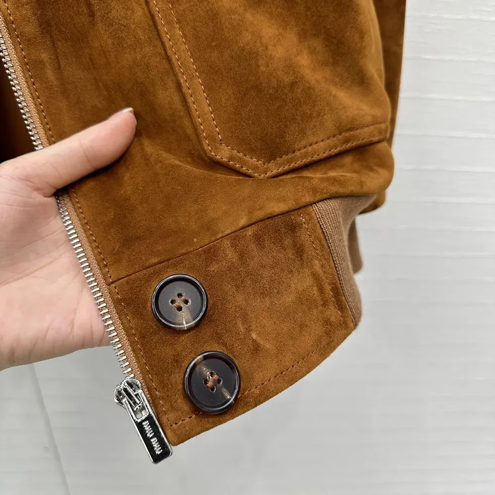 Miu Miu Suede Blouson Jacket for Women