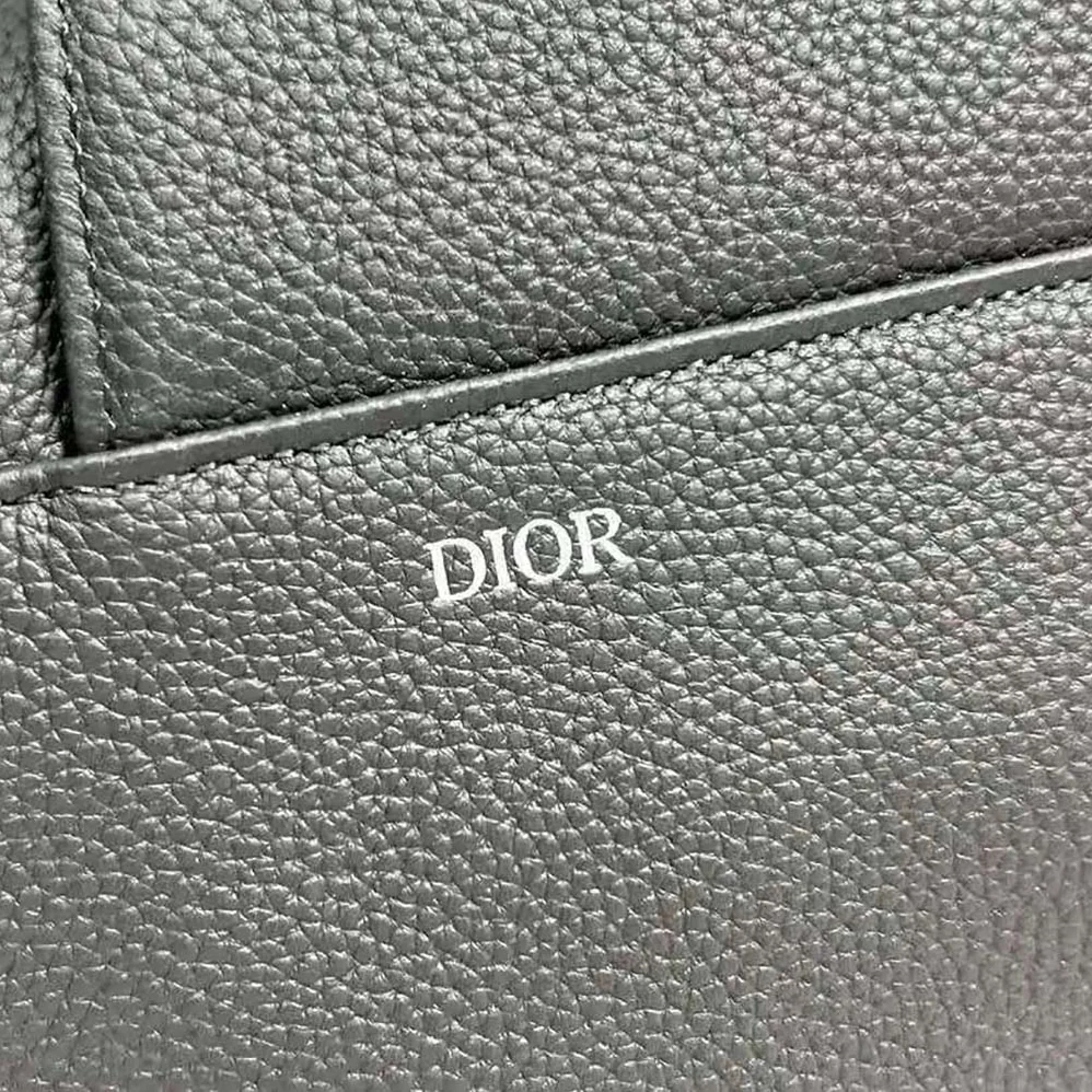 Dior By Erl Saddle Bag Black Grained Calfskin for Men Dior By Erl Saddle Bag Black Grained Calfskin for Men