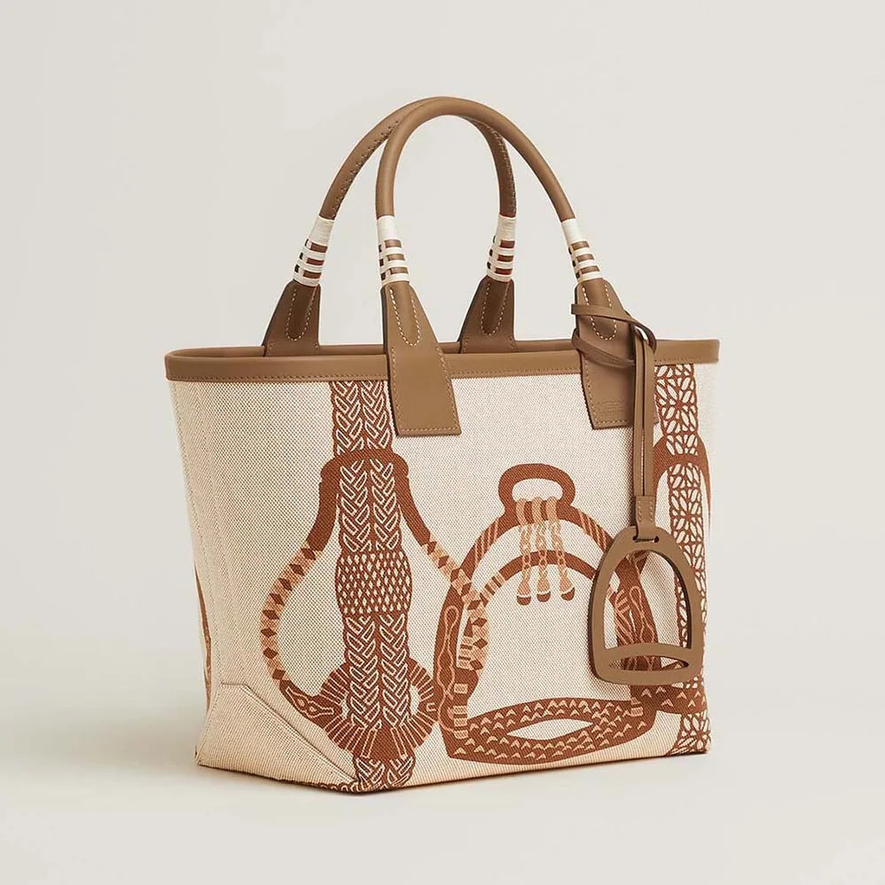Hermes Steeple 25 Ecru Tote Bag for Unisex in Brown Hermes Steeple 25 Ecru Tote Bag for Unisex in Brown