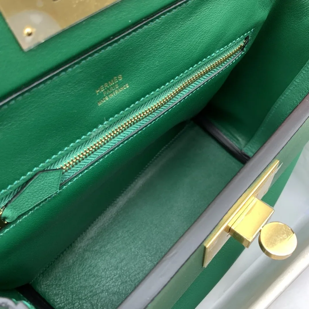 Hermes Mini Evercolor Swift Green Hermes Mini Evercolor Swift Green