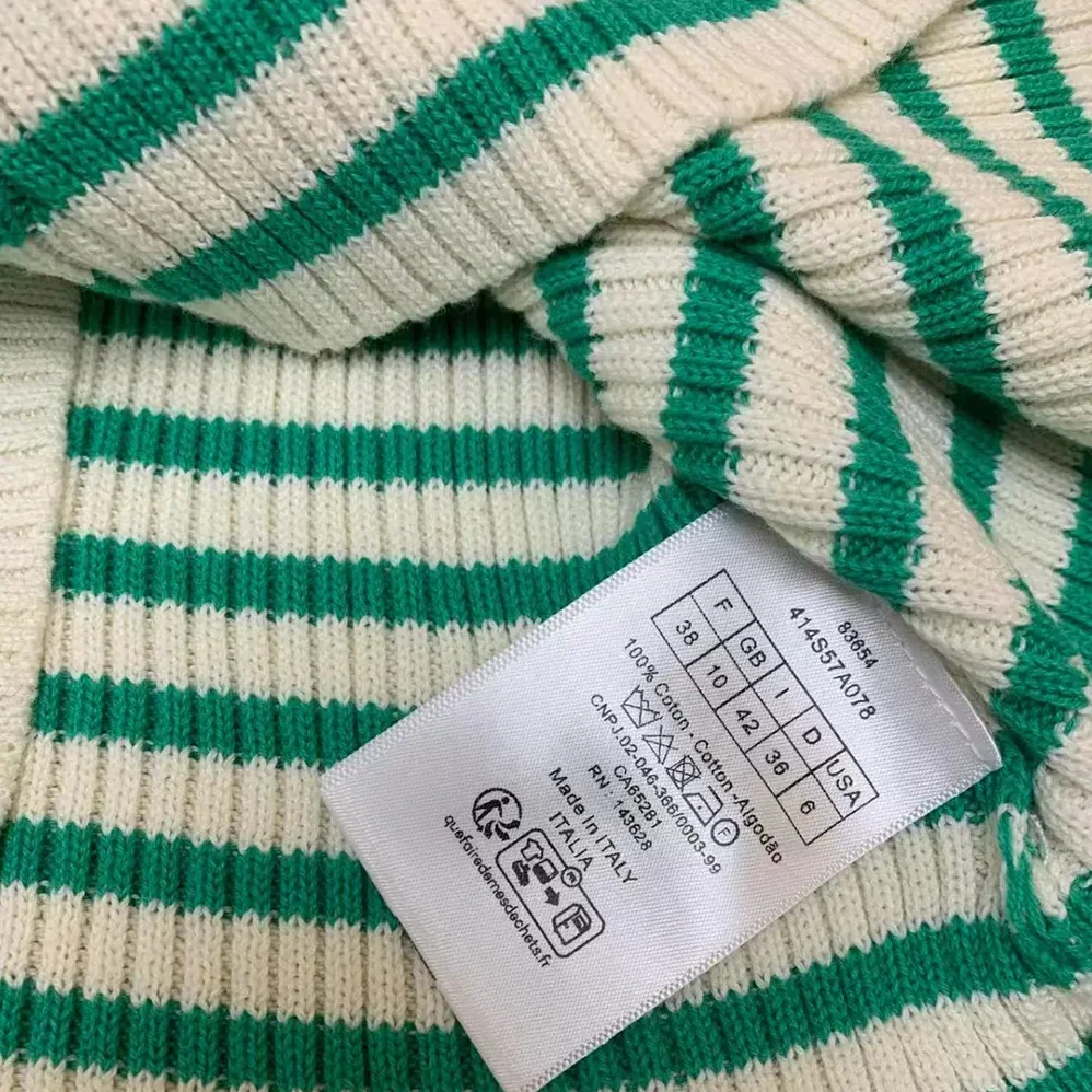 Dior Dioriviera Short-Sleeved Sweater White and Aquamarina Cotton Ribbed Knit for Women Dior Dioriviera Short-Sleeved Sweater White and Aquamarina Cotton Ribbed Knit for Women