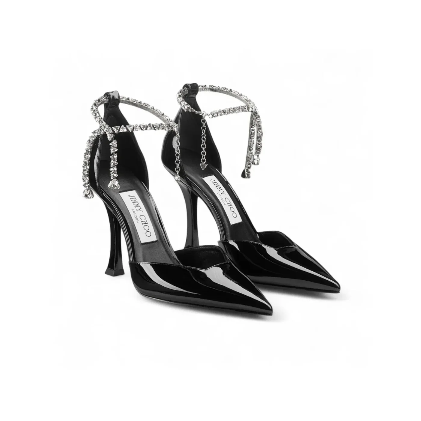 Jimmy Choo Stevie 100 Pumps Black STEVIE100PAT Jimmy Choo Stevie 100 Pumps Black STEVIE100PAT