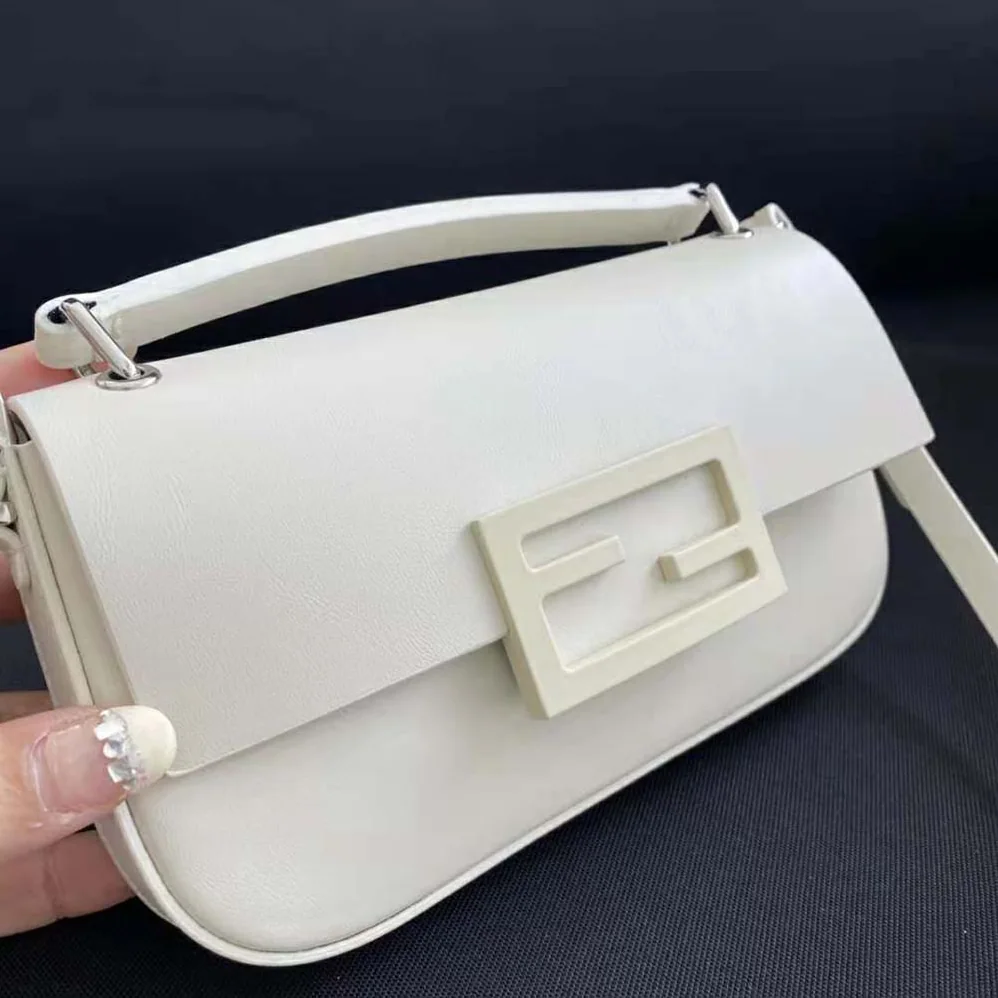 Fendi Baguette Phone Pouch White Patent Leather Pouch for Women Fendi Baguette Phone Pouch White Patent Leather Pouch for Women