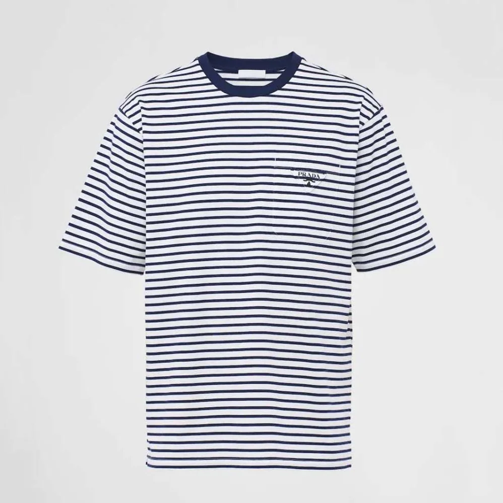 Prada Cotton T for Women in shirt with Overprinted Logo