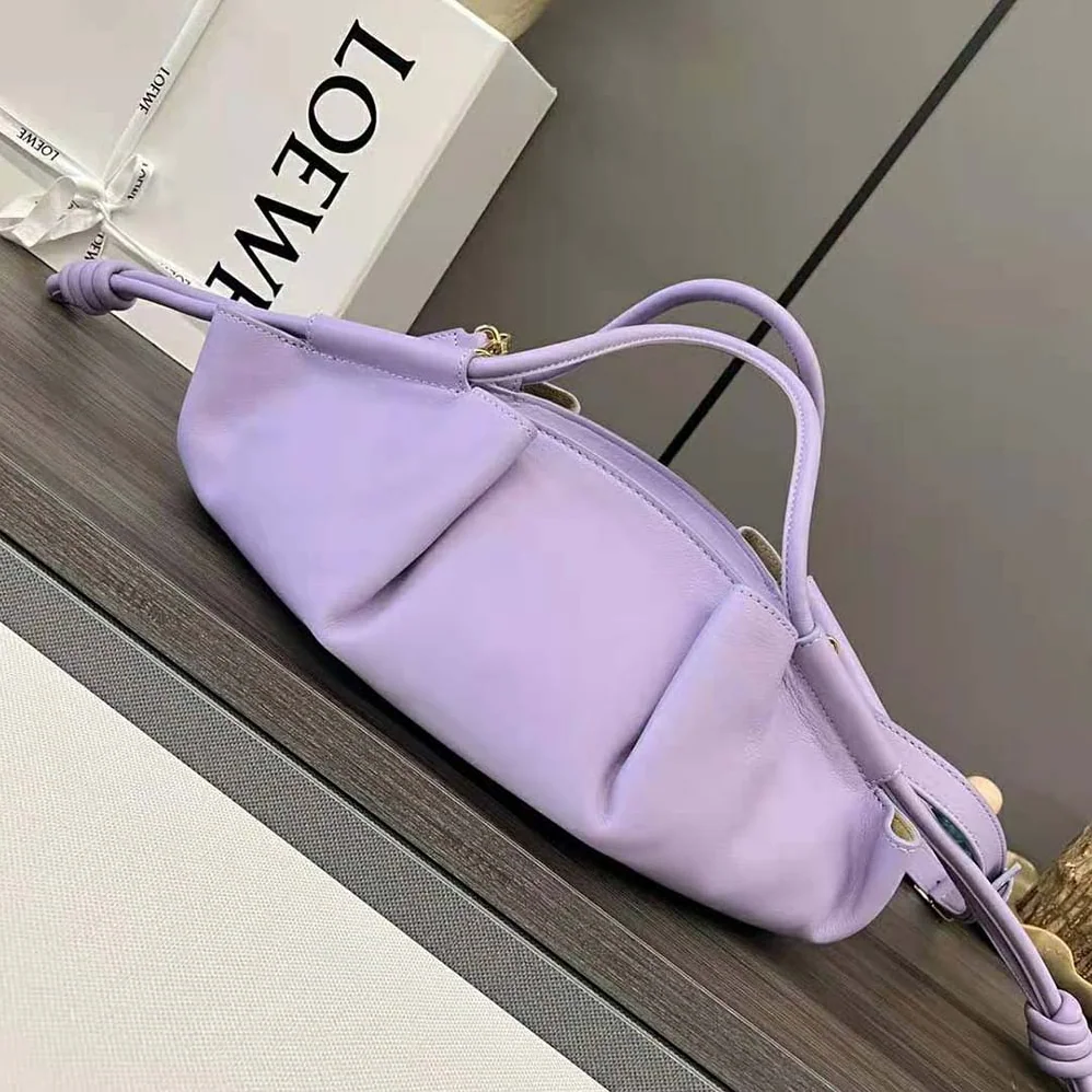 Loewe Small Paseo Bag in Shiny Nappa Calfskin for Women in Purple Loewe Small Paseo Bag in Shiny Nappa Calfskin for Women in Purple