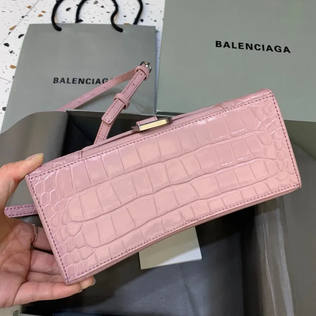 Balenciaga Hourglass Small Handbag In Pink Balenciaga Hourglass Small Handbag In Pink