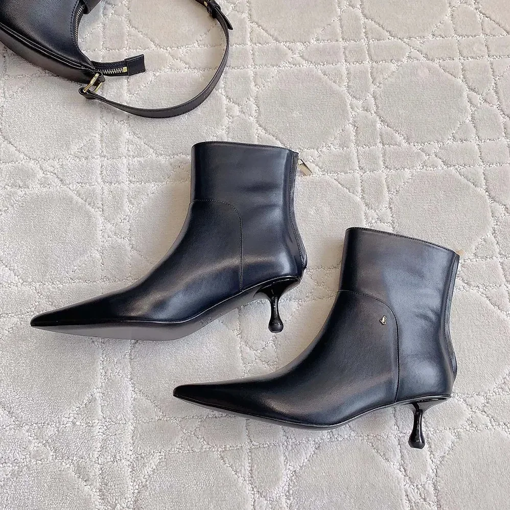 Jimmy Choo Cycas Ankle Boot 50 Black Nappa Leather Ankle Boots for Women