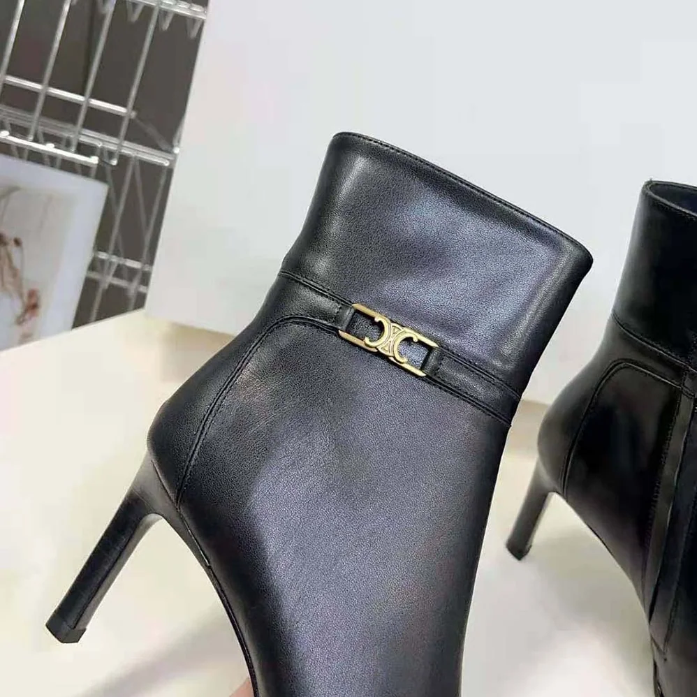 Celine Verneuil Ankle Boot with Triomphe in Calfskin for Women Celine Verneuil Ankle Boot with Triomphe in Calfskin for Women