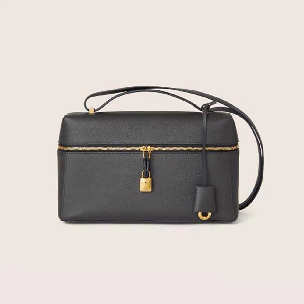 Loro Piana Extra Bag in Calfskin Leather for Women in Black Loro Piana Extra Bag in Calfskin Leather for Women in Black