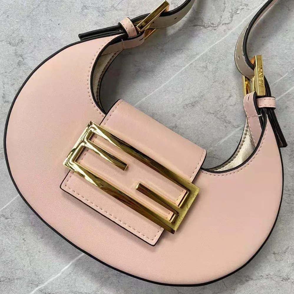 Fendi Cookie Pale Pink Leather Mini Bag for Women Fendi Cookie Pale Pink Leather Mini Bag for Women