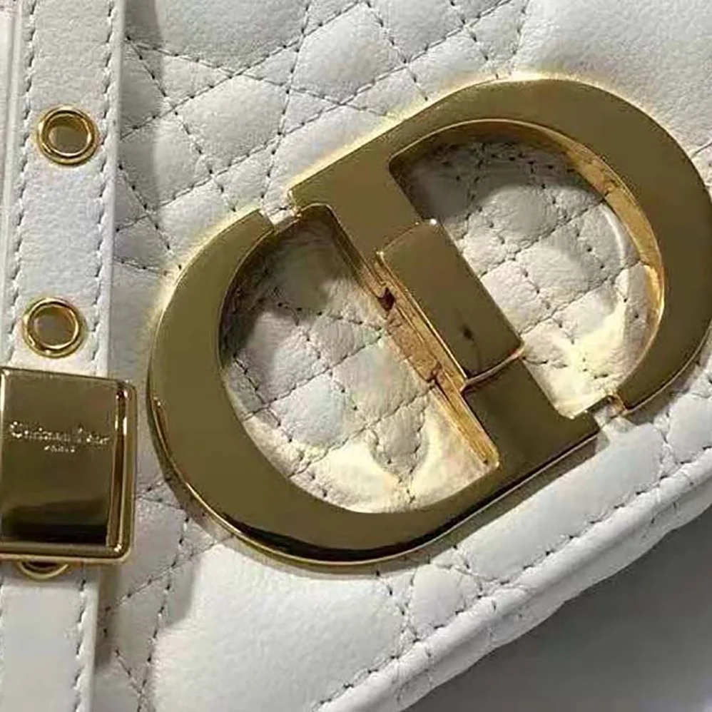 Dior Small Dior Caro Bag Lvory Supple Cannage Calfskin for Women in White Dior Small Dior Caro Bag Lvory Supple Cannage Calfskin for Women in White