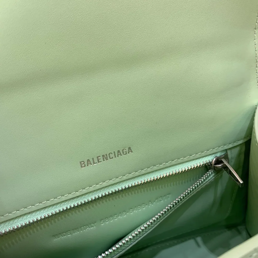 Balenciaga Hourglass Small Handbag In Light Green Balenciaga Hourglass Small Handbag In Light Green