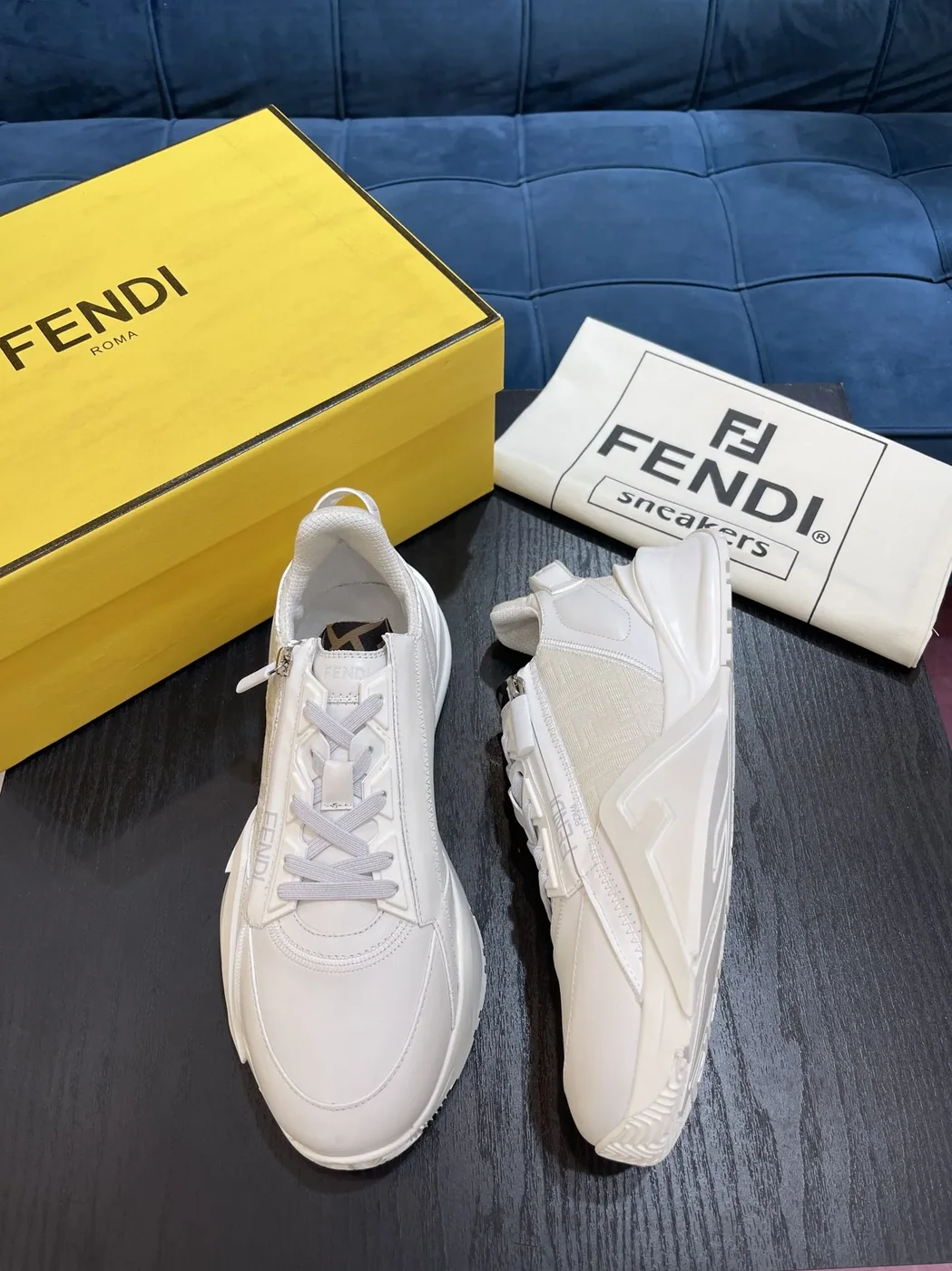 Fendi FD Flow Sneakers White 7E1392AK1QF1HGQ