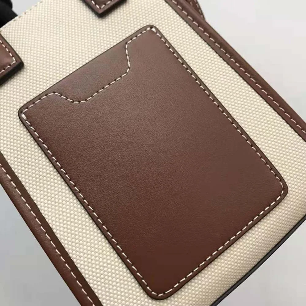 Burberry Micro Monogram Motif Canvas and Leather Tote for Women