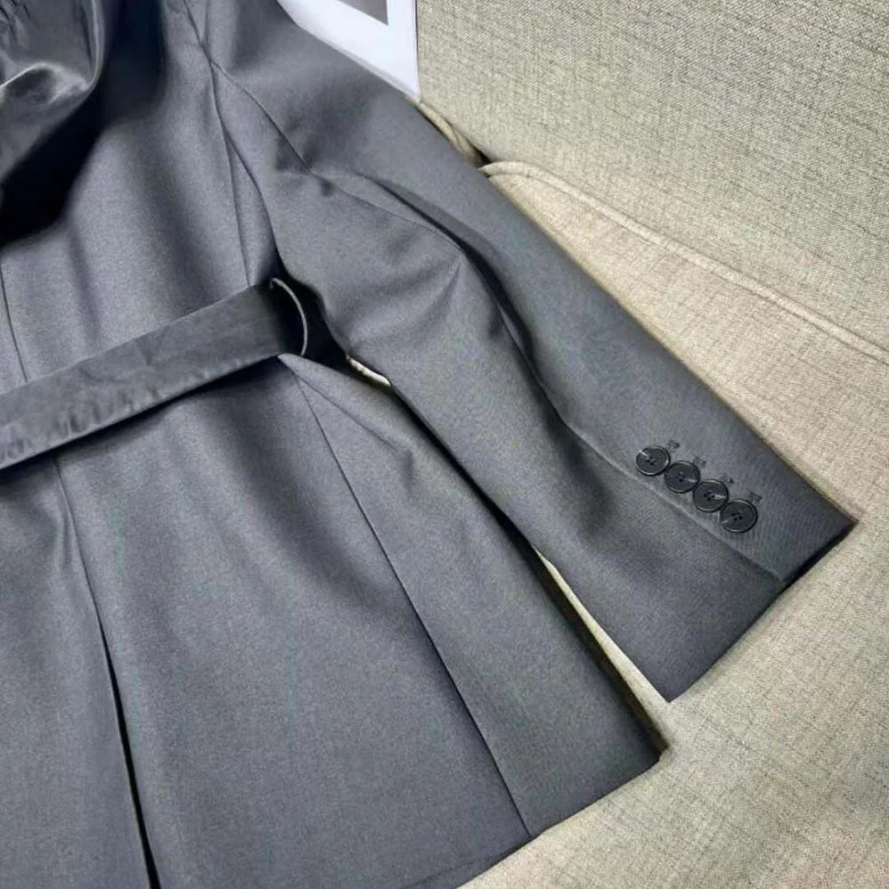 Prada Single-breasted Wool and Re-Nylon Jacket for Women in Black
