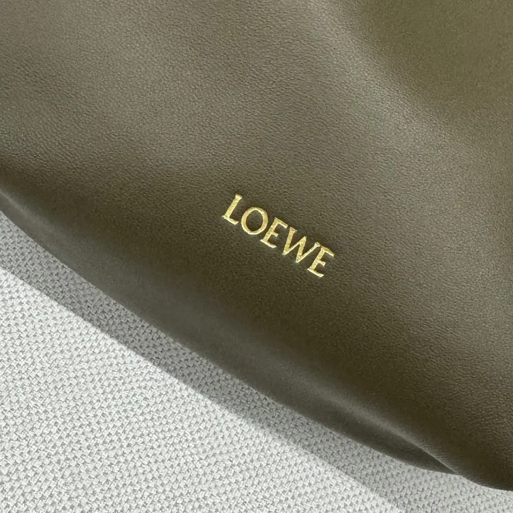 Loewe Mini Flamenco Purse Bag in Mellow Nappa Lambskin for Unisex in Dark Khaki Green Loewe Mini Flamenco Purse Bag in Mellow Nappa Lambskin for Unisex in Dark Khaki Green