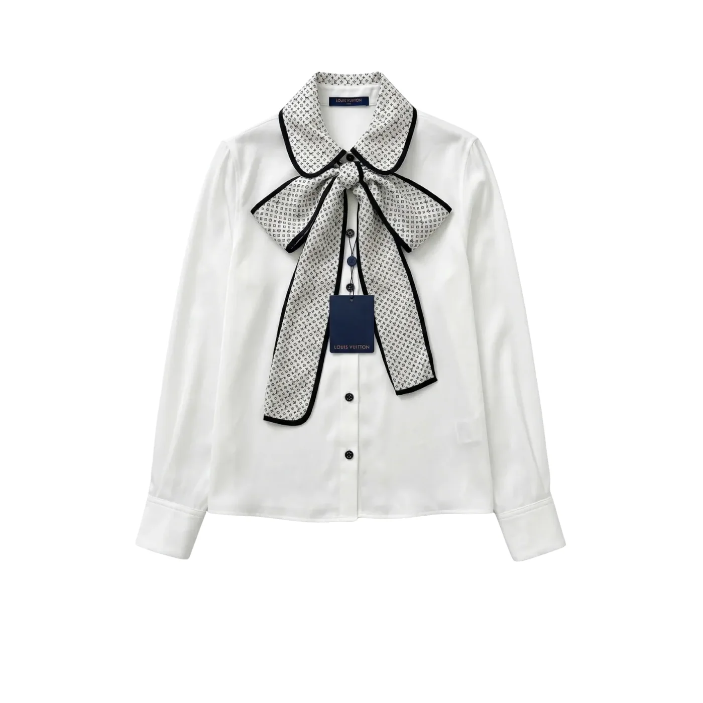 Louis Vuitton Monogram Bow Blouse White Louis Vuitton Monogram Bow Blouse White