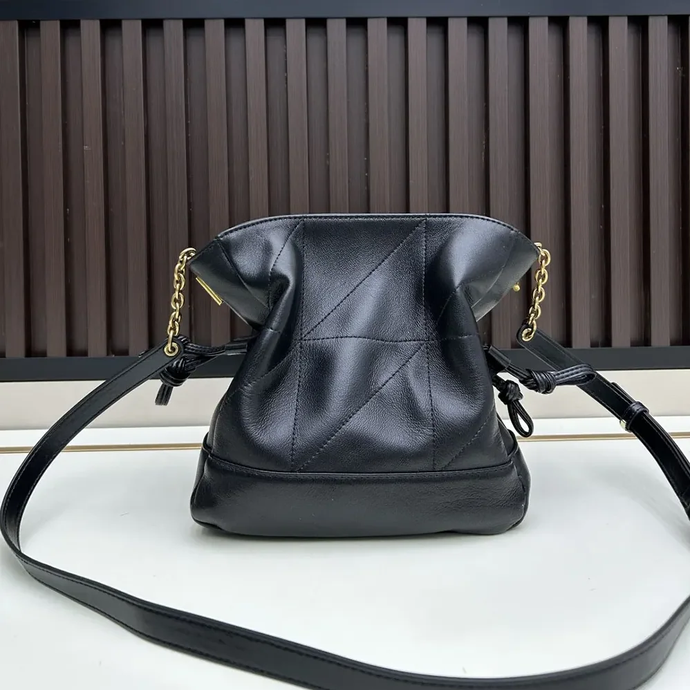 Saint Laurent YSL Jamie Mini Shoulder Pouch in Lambskin for Women in Black Saint Laurent YSL Jamie Mini Shoulder Pouch in Lambskin for Women in Black