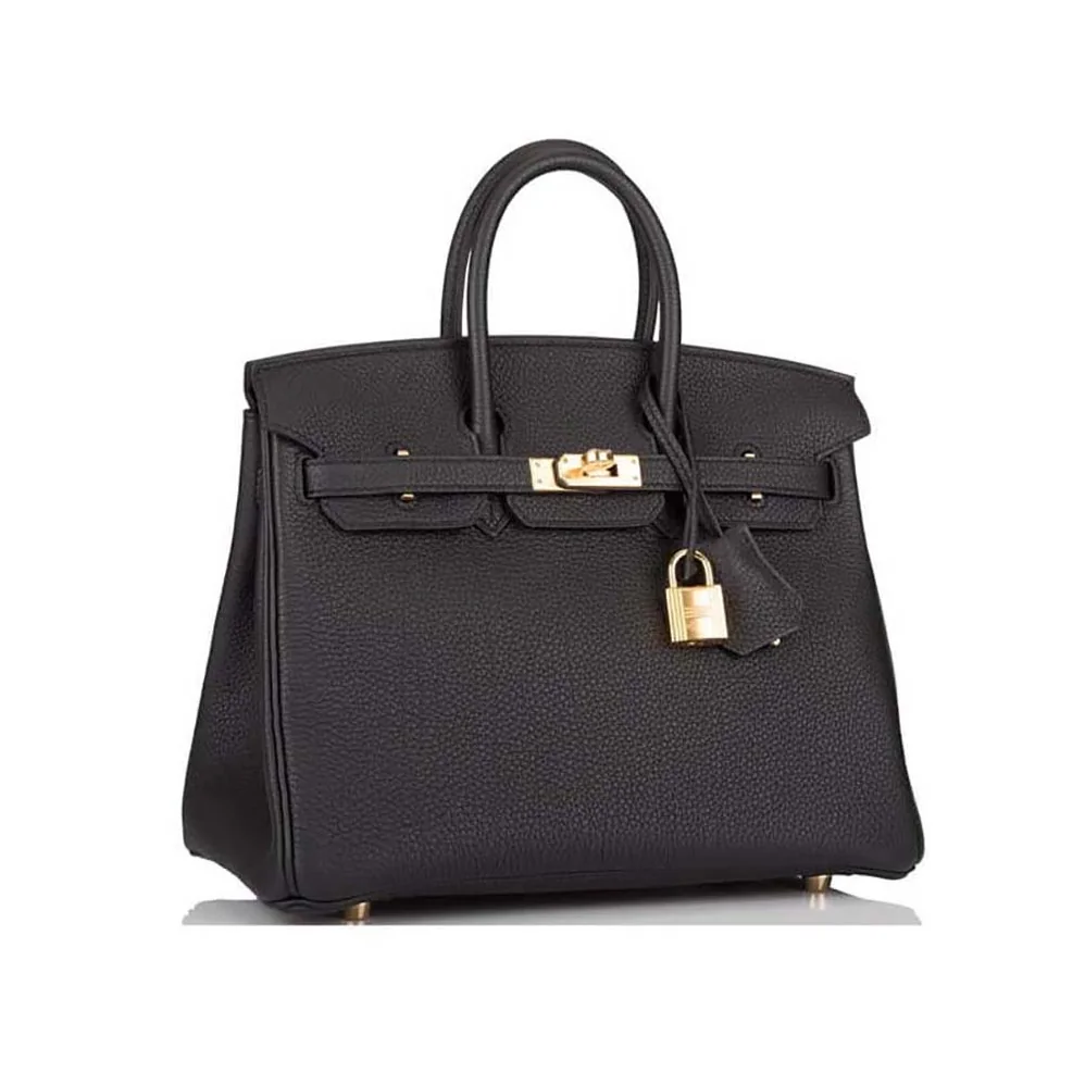 Hermes Original Togo Birkin 25cm Gold Hardware for Women in Black