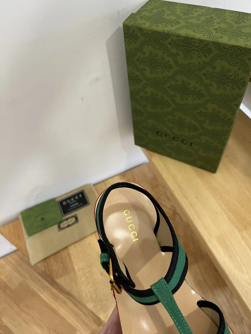 Gucci Platform Sandal Green for Women Gucci Platform Sandal Green for Women