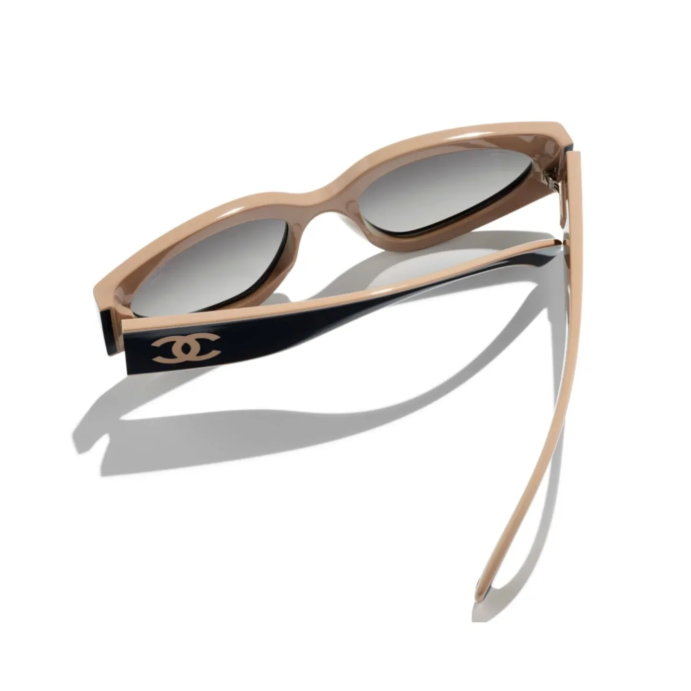 Chanel Rectangular Sporty Sunglasses Black & Brown