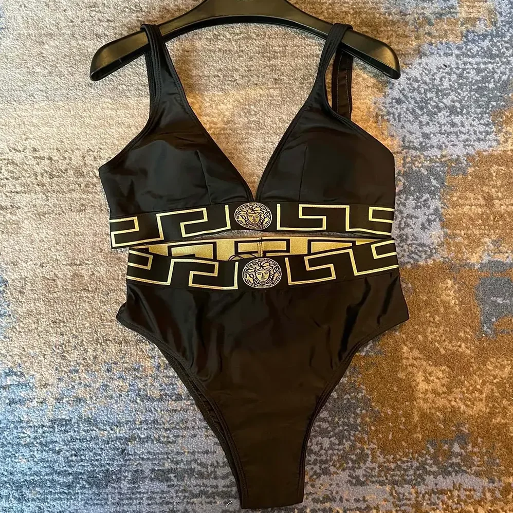 Versace Greca Border Bikini Top for Women in Bottoms