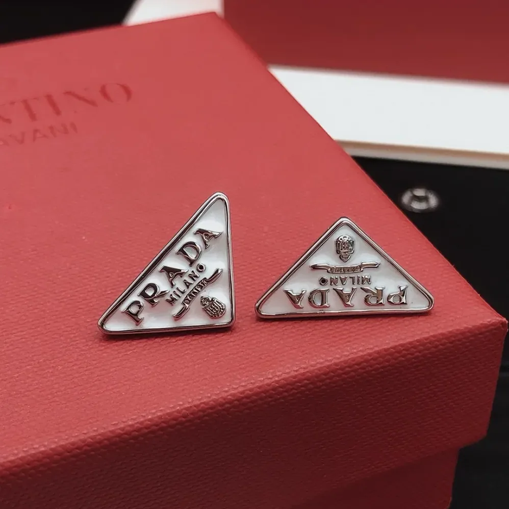 Prada Symbole Earrings for Women in White