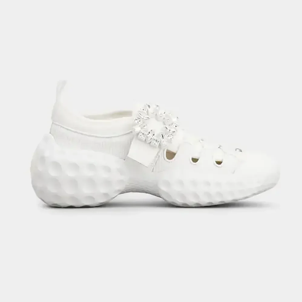 Roger Vivier Viv' Run Light Trekky Sneakers in Fabric for Women in White