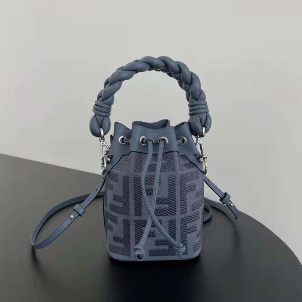 Fendi Mon Tresor Blue FF Canvas Mini for Women in Bag Fendi Mon Tresor Blue FF Canvas Mini for Women in Bag