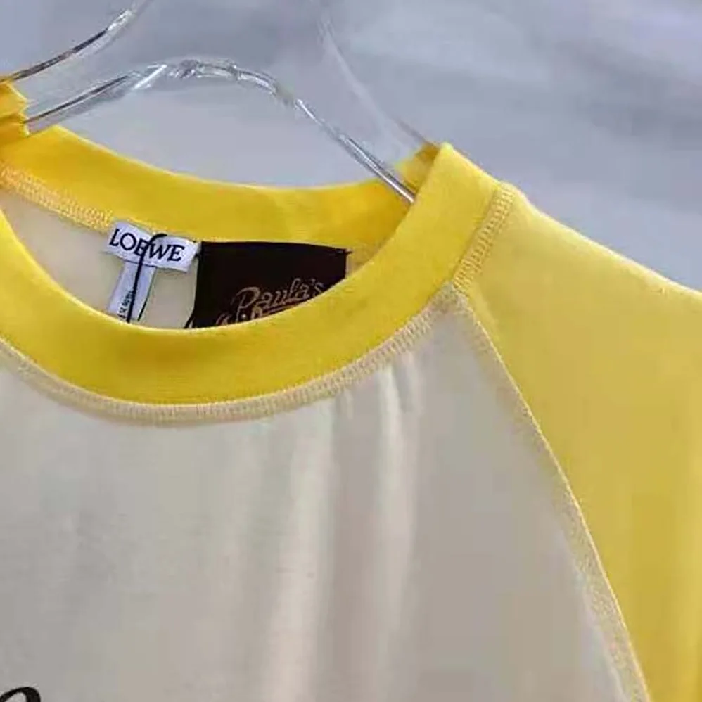 Loewe Cropped landscape T-shirt in Cotton for Women in Yellow