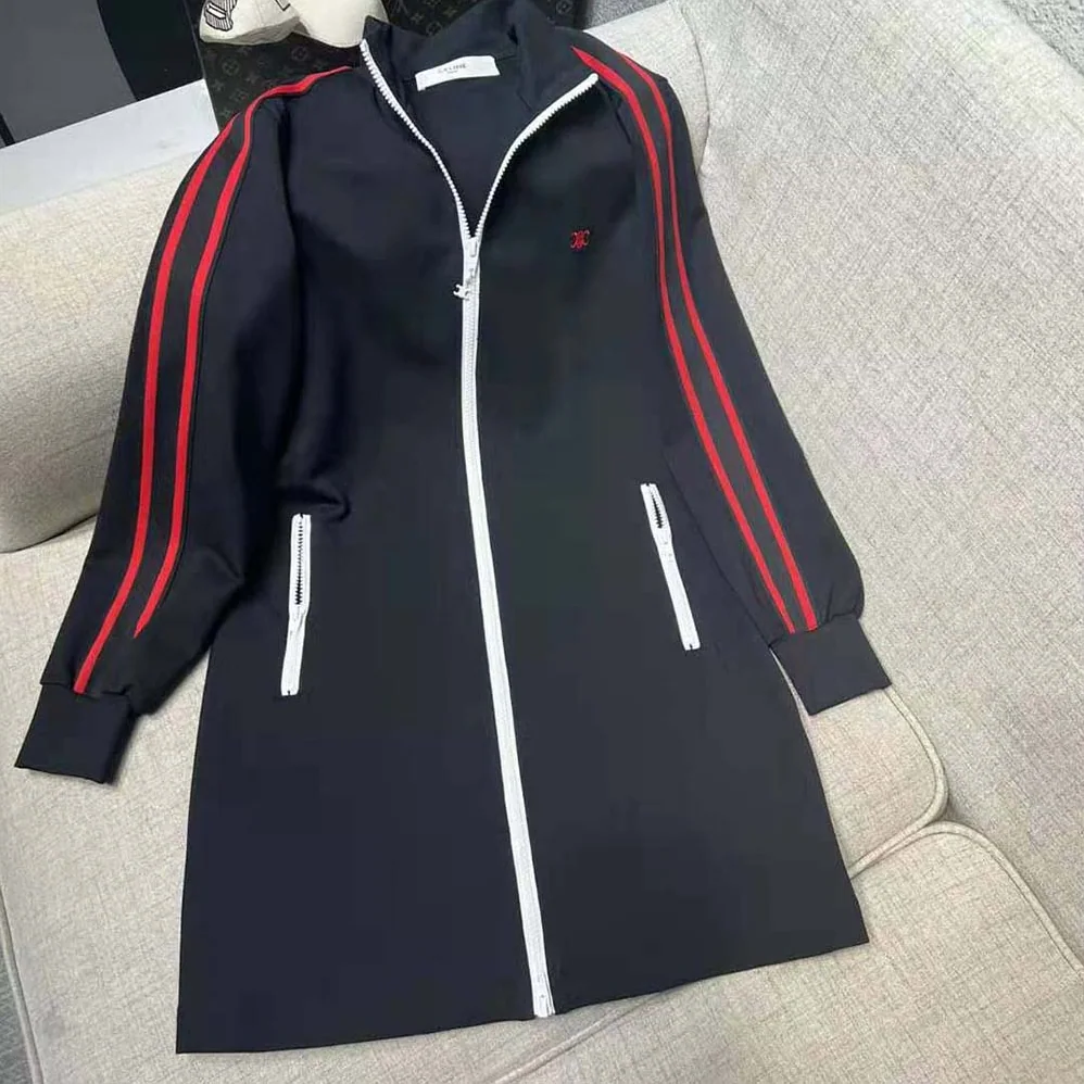 Celine Athletic Dress in Double Face Jersey for Women in Black