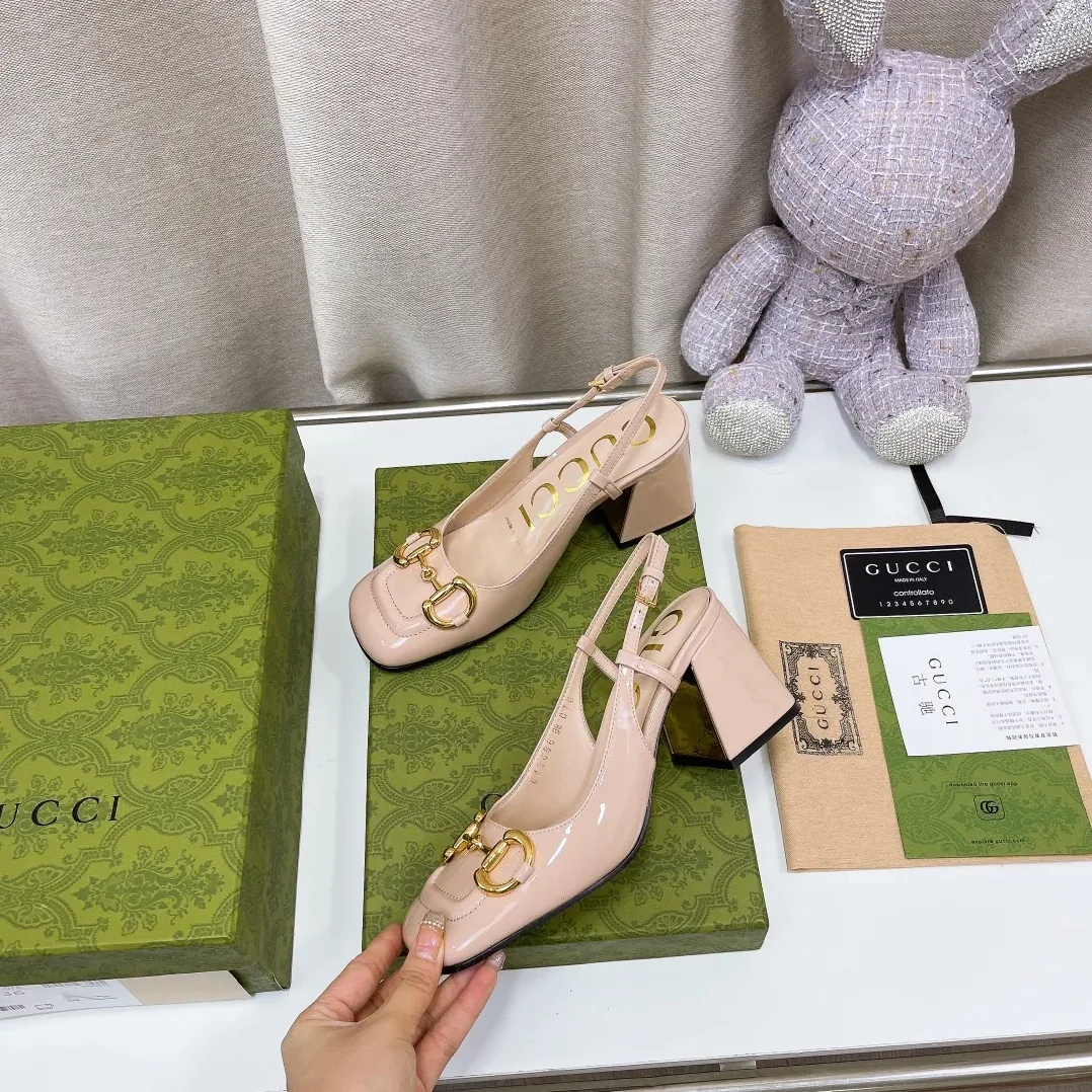 Gucci Mid-Heel Slingback With Horsebit Pink for Women Gucci Mid-Heel Slingback With Horsebit Pink for Women