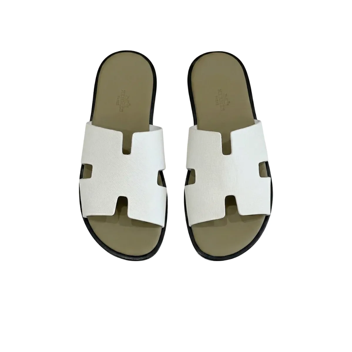Hermes Izmir Sandals White in Beige Hermes Izmir Sandals White in Beige