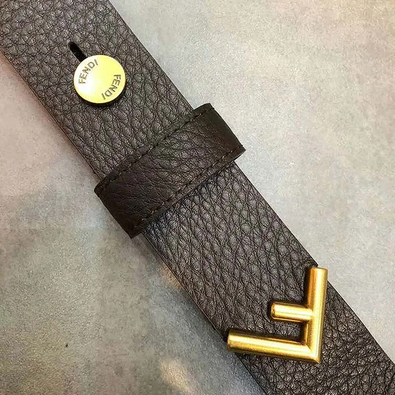 Fendi Long Tie Belt with F-Shaped Tip for Women in Brown Fendi Long Tie Belt with F-Shaped Tip for Women in Brown