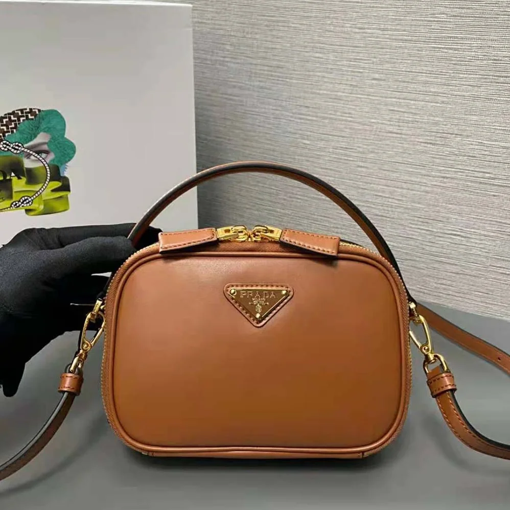 Prada Odette Leather Mini-bag for Women in Brown Prada Odette Leather Mini-bag for Women in Brown