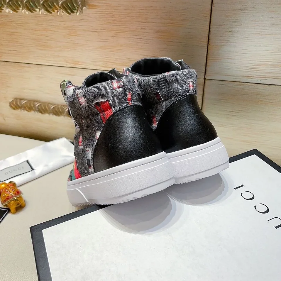 Gucci Basket Jean's High Top With Bee Sneaker Black for Men Gucci Basket Jean's High Top With Bee Sneaker Black for Men