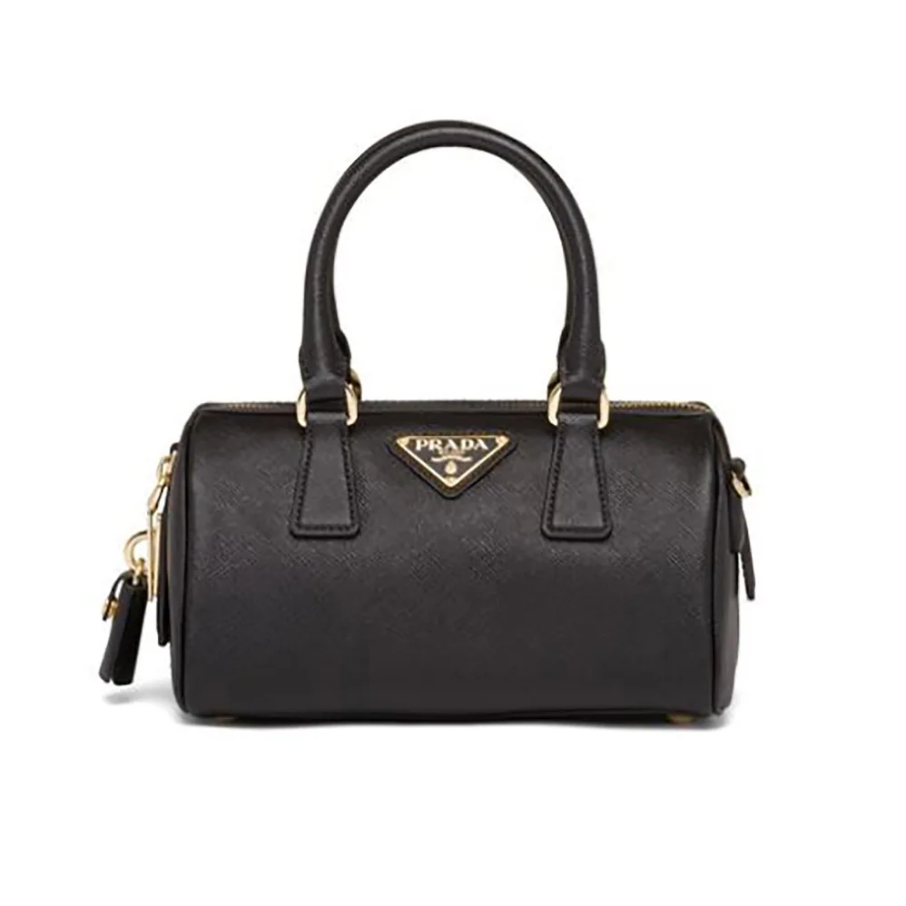 Prada Saffiano Leather Top-handle Bag for Women in Black
